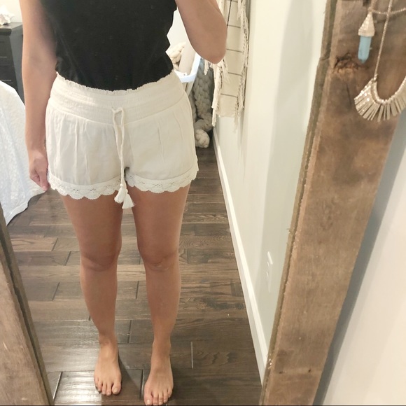 aerie Pants - Aerie Small summer crochet tassel shorts